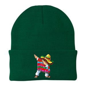 Dabbing Mexican Poncho Cinco De Mayo Boy Short Sleeve Sombrero Dab Knit Cap Winter Beanie