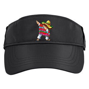 Dabbing Mexican Poncho Cinco De Mayo Boy Short Sleeve Sombrero Dab Adult Drive Performance Visor