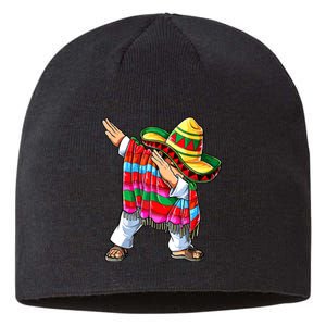 Dabbing Mexican Poncho Cinco De Mayo Boy Short Sleeve Sombrero Dab Sustainable Beanie