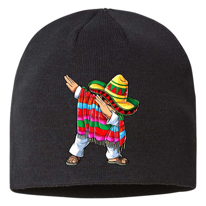 Dabbing Mexican Poncho Cinco De Mayo Boy Short Sleeve Sombrero Dab Sustainable Beanie