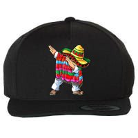 Dabbing Mexican Poncho Cinco De Mayo Boy Short Sleeve Sombrero Dab Wool Snapback Cap