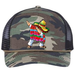 Dabbing Mexican Poncho Cinco De Mayo Boy Short Sleeve Sombrero Dab Retro Rope Trucker Hat Cap