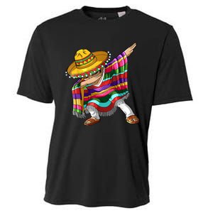 Dabbing Mexican Poncho Cinco De Mayo Men Sombrero Dab Cooling Performance Crew T-Shirt