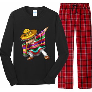 Dabbing Mexican Poncho Cinco De Mayo Men Sombrero Dab Long Sleeve Pajama Set