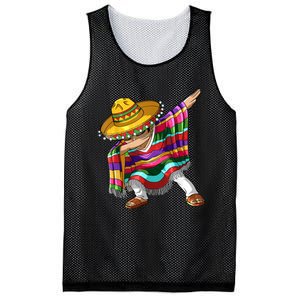 Dabbing Mexican Poncho Cinco De Mayo Men Sombrero Dab Mesh Reversible Basketball Jersey Tank