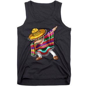 Dabbing Mexican Poncho Cinco De Mayo Men Sombrero Dab Tank Top