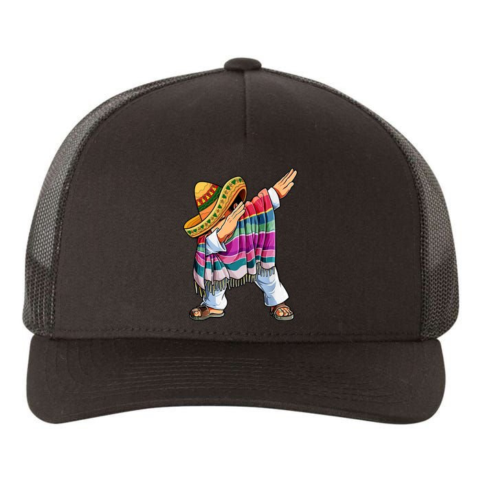 Dabbing Mexican Poncho 5 Cinco De Mayo Sombrero Dab Yupoong Adult 5-Panel Trucker Hat