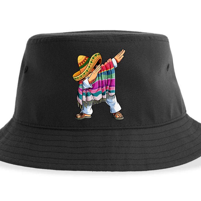 Dabbing Mexican Poncho 5 Cinco De Mayo Sombrero Dab Sustainable Bucket Hat