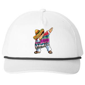 Dabbing Mexican Poncho 5 Cinco De Mayo Sombrero Dab Snapback Five-Panel Rope Hat