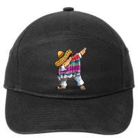 Dabbing Mexican Poncho 5 Cinco De Mayo Sombrero Dab 7-Panel Snapback Hat