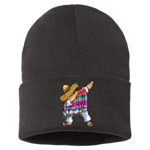 Dabbing Mexican Poncho 5 Cinco De Mayo Sombrero Dab Sustainable Knit Beanie