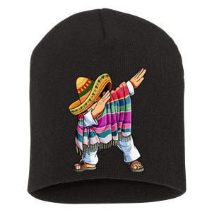 Dabbing Mexican Poncho 5 Cinco De Mayo Sombrero Dab Short Acrylic Beanie