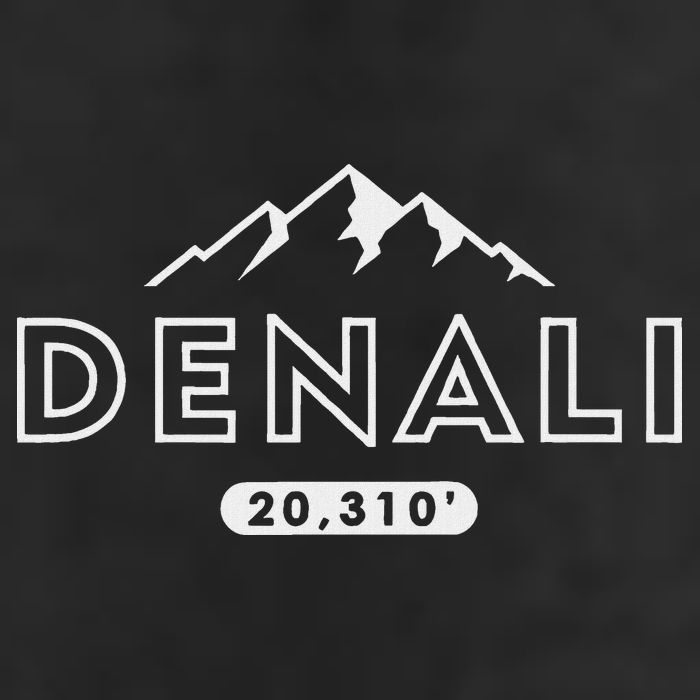 Denali Mountain Peak Elevation Alaska National Park 7 Panel Mesh Trucker Snapback Hat