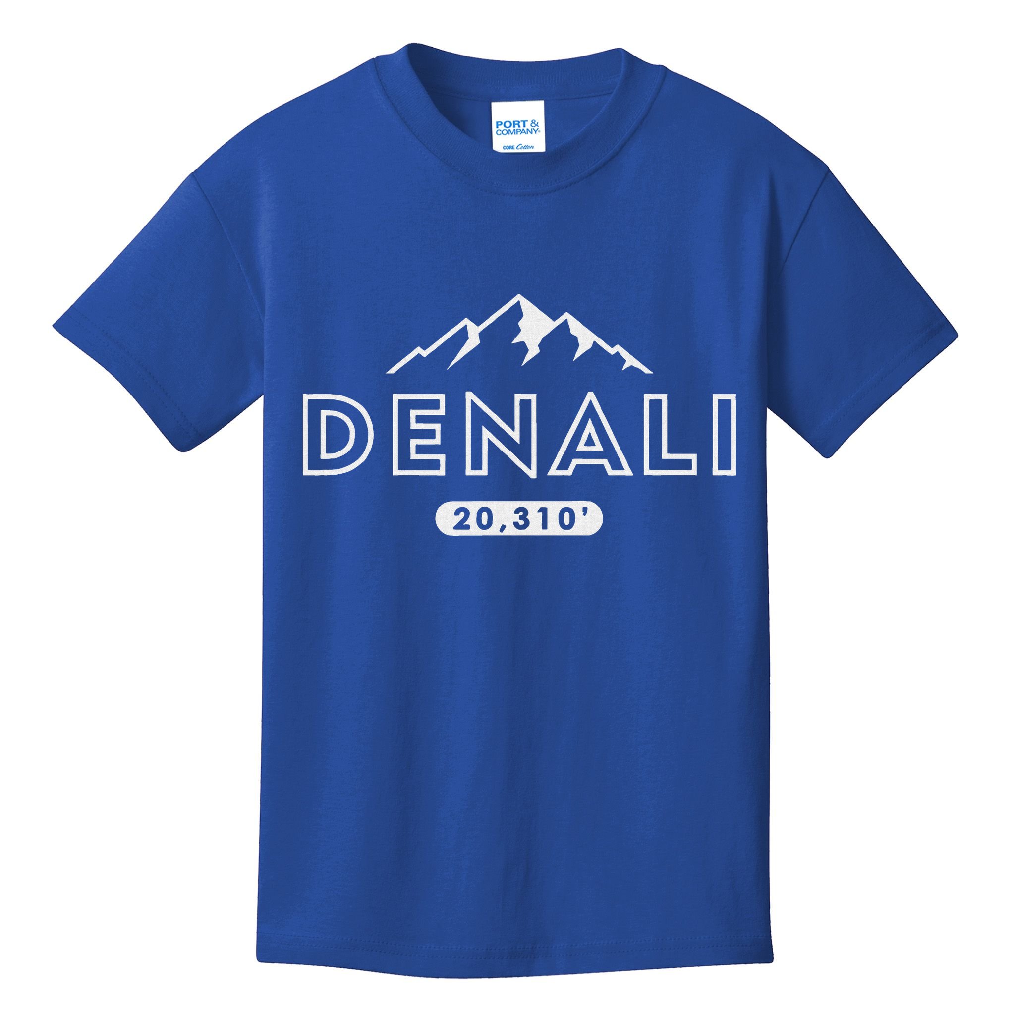 Denali Mountain Peak Elevation Alaska National Park Kids T-Shirt