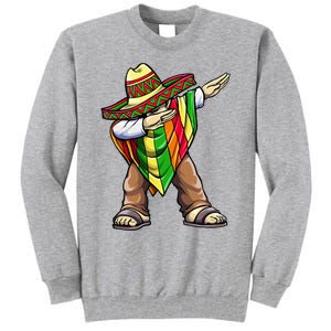 Dabbing Mexican Poncho Cinco de Mayo Tall Sweatshirt