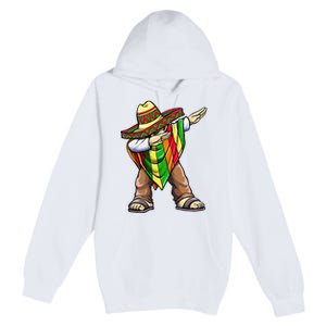 Dabbing Mexican Poncho Cinco de Mayo Premium Pullover Hoodie