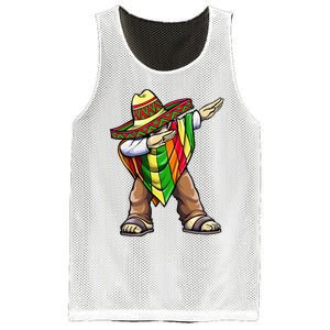 Dabbing Mexican Poncho Cinco de Mayo Mesh Reversible Basketball Jersey Tank