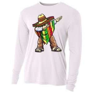 Dabbing Mexican Poncho Cinco de Mayo Cooling Performance Long Sleeve Crew