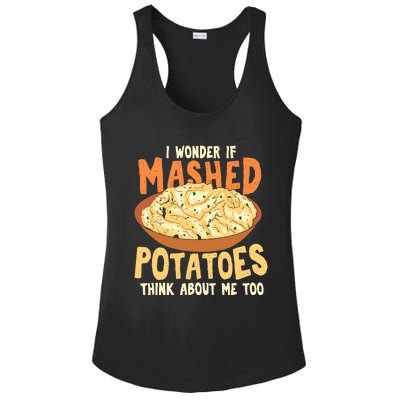 Do Mashed Potatoes Think About Me? Potato Ladies PosiCharge Competitor Racerback Tank