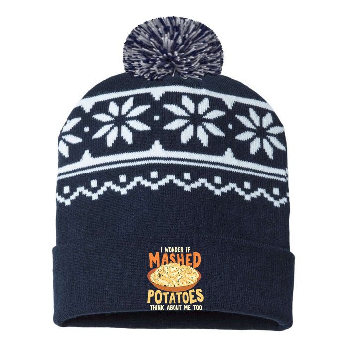 Do Mashed Potatoes Think About Me? Potato USA-Made Snowflake Beanie