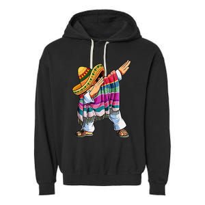 Dabbing Mexican Poncho 5 Cinco De Mayo Sombrero Dab Garment-Dyed Fleece Hoodie