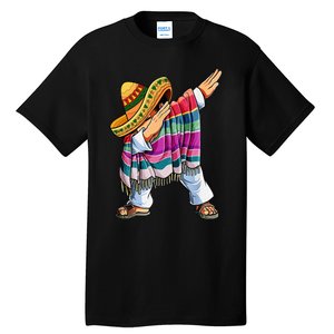 Dabbing Mexican Poncho 5 Cinco De Mayo Sombrero Dab Tall T-Shirt