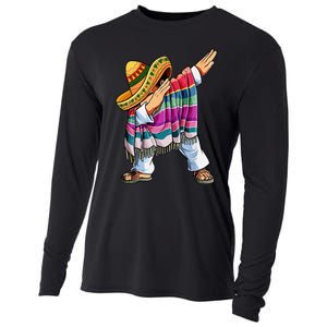 Dabbing Mexican Poncho 5 Cinco De Mayo Sombrero Dab Cooling Performance Long Sleeve Crew