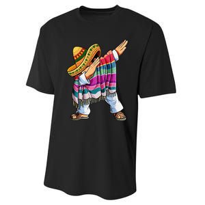 Dabbing Mexican Poncho 5 Cinco De Mayo Sombrero Dab Performance Sprint T-Shirt