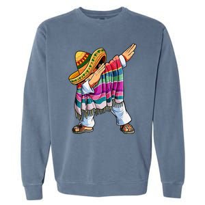 Dabbing Mexican Poncho 5 Cinco De Mayo Sombrero Dab Garment-Dyed Sweatshirt