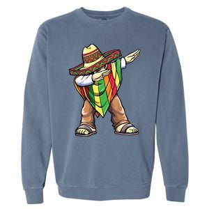 Dabbing Mexican Poncho Cinco De Mayo Garment-Dyed Sweatshirt