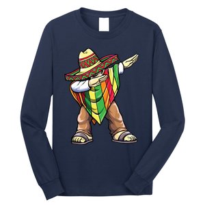 Dabbing Mexican Poncho Cinco De Mayo Long Sleeve Shirt