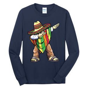 Dabbing Mexican Poncho Cinco De Mayo Tall Long Sleeve T-Shirt