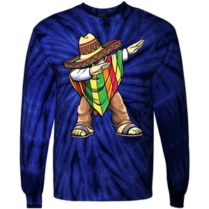 Dabbing Mexican Poncho Cinco De Mayo Tie-Dye Long Sleeve Shirt