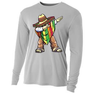 Dabbing Mexican Poncho Cinco De Mayo Cooling Performance Long Sleeve Crew