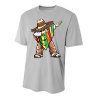 Dabbing Mexican Poncho Cinco De Mayo Performance Sprint T-Shirt