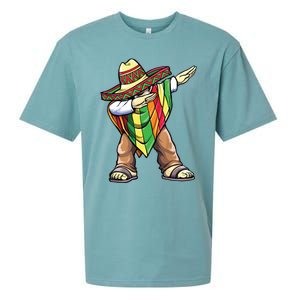 Dabbing Mexican Poncho Cinco De Mayo Sueded Cloud Jersey T-Shirt