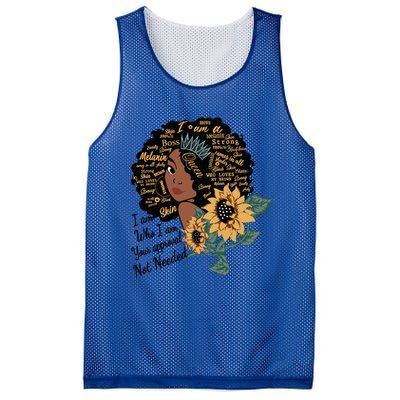 Dope Melanin Queen Sunflower Graphic Black Mom Afro America Cool Gift Mesh Reversible Basketball Jersey Tank