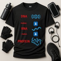 Dna Makes Rna Makes Protein Molecular Cell Biology Cooling Performance Crew T-Shirt