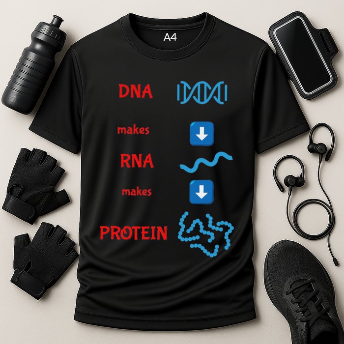 Dna Makes Rna Makes Protein Molecular Cell Biology Cooling Performance Crew T-Shirt