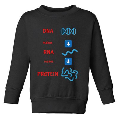 Dna Makes Rna Makes Protein Molecular Cell Biology Toddler Sweatshirt