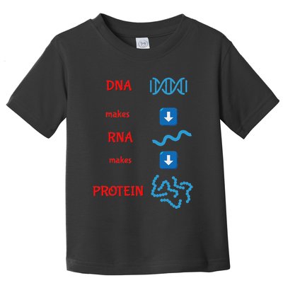 Dna Makes Rna Makes Protein Molecular Cell Biology Toddler T-Shirt