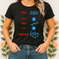 Dna Makes Rna Makes Protein Molecular Cell Biology Womens T-Shirt