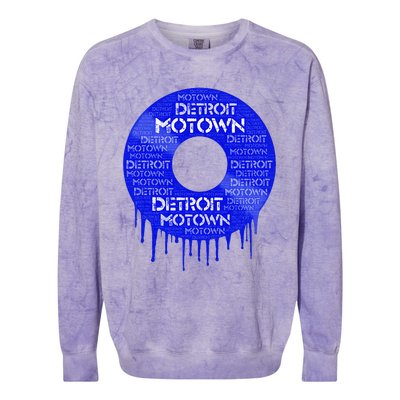 Detroit Motown Record Motown Record Colorblast Crewneck Sweatshirt