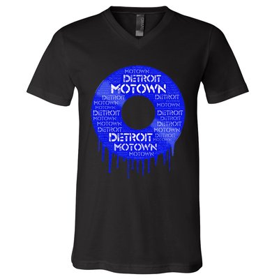 Detroit Motown Record Motown Record V-Neck T-Shirt