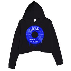 Detroit Motown Record Motown Record Crop Fleece Hoodie