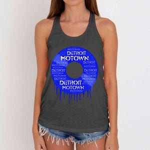 Detroit Motown Record Motown Record Women's Knotted Racerback Tank