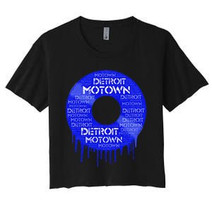 Detroit Motown Record Motown Record Women's Crop Top Tee