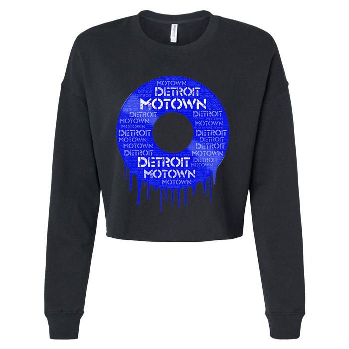 Detroit Motown Record Motown Record Cropped Pullover Crew