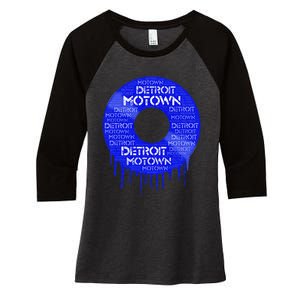 Detroit Motown Record Motown Record Women's Tri-Blend 3/4-Sleeve Raglan Shirt