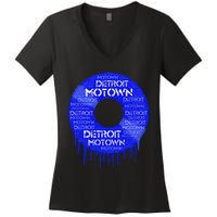 Detroit Motown Record Motown Record Women's V-Neck T-Shirt